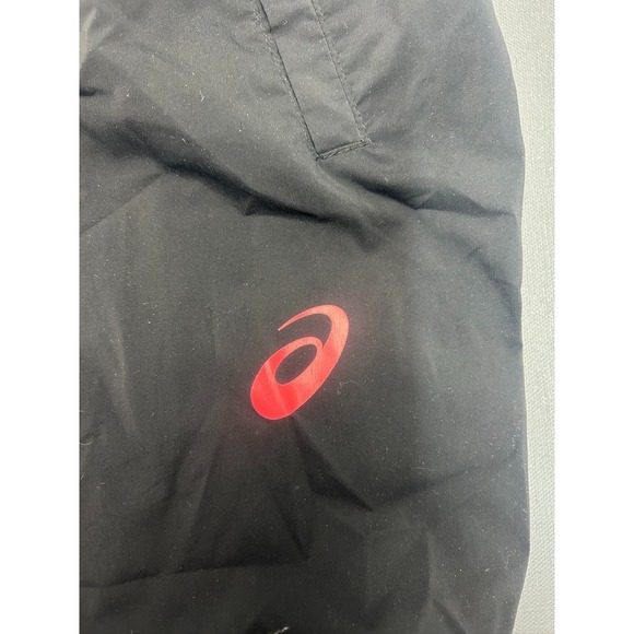 ASICS Track Pants Women's Small Black Windbreaker Nylon Lined Running Athletic - Picture 6 of 14